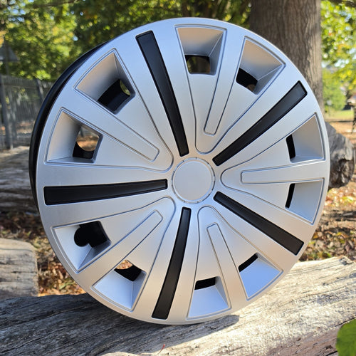 Silver/Black 16 inch wheel trims - Style 18 - Image 1