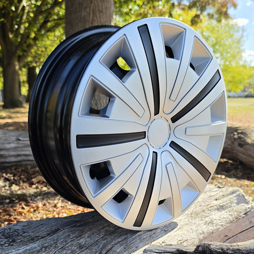 Silver/Black 16 inch wheel trims - Style 18 - Image 2